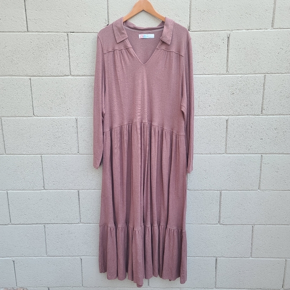 Free People Beach | Moonlight Midi Dress in Summer Sparrow Size Large - Picture 2 of 15